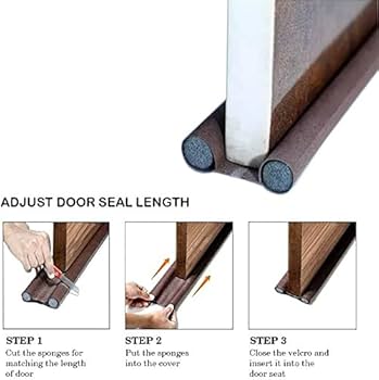 Under The Door Space Sealer Bottom Door Sealer Strip - Flexible, Sound-Proof, Reduce Noise, Door Stopper For Reduce Door Dust, Insects Protector Ideal for bedrooms, offices, and other spaces.