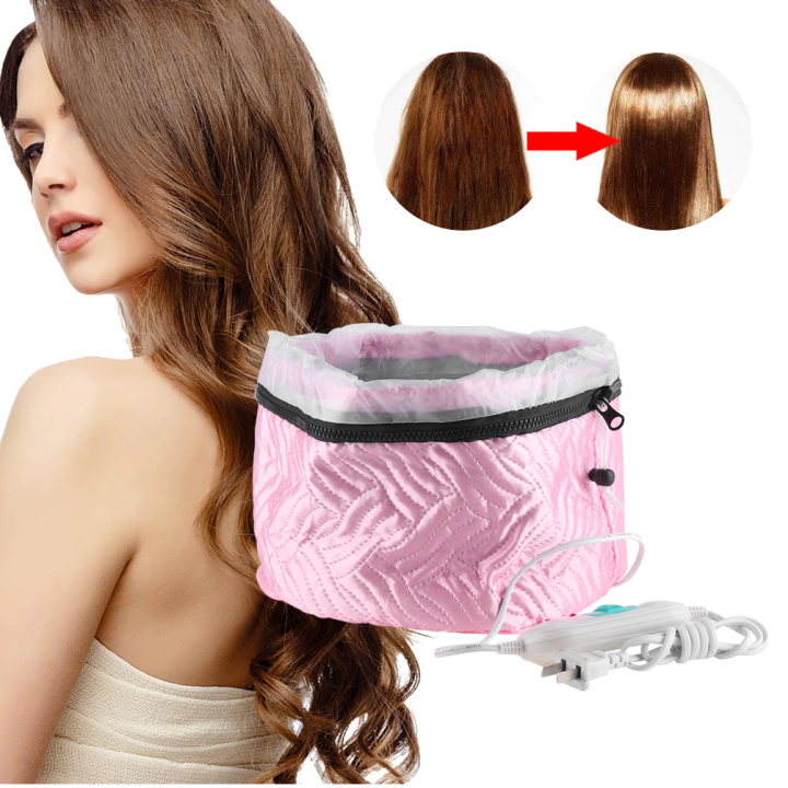Electric Hair Steamer Cap (Thermal Cap) Three Levels Of Temperature Controlling (low, Medium And High Heat). Waterproof Inner Embedded Plastic Film.Includes an adjustable drawstring to ensure a snug .
