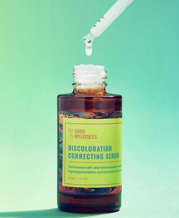 GOOD MOLECULES Discoloration Correcting Serum with Niacinamide & 3% tranexamic acid. Removes Dark Spots, Age spots, Acne Scars, Hyperpigmentation, Discolorations, Duulness, Brightens & Evens the skin.