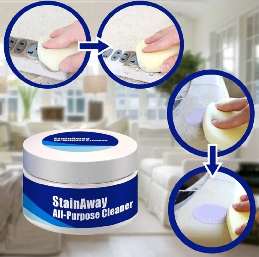 100g Stain Away Stain Away All Purpose Cleaning Cream For Stain Removal, Polishing Dry Wood, Cleaning Tiles.A small amount of cleaner creates a lot of energy and will instantly remove grease and grime