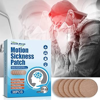 Motion Sickness Patches, 36 Pcs Sea Sickness Patch Relieve Vomiting Nausea, Sea Sickness Patches for Cruise, Car, Ships, Airplanes Relieve Vertigo Resulted can be used behind the ear and on the navel