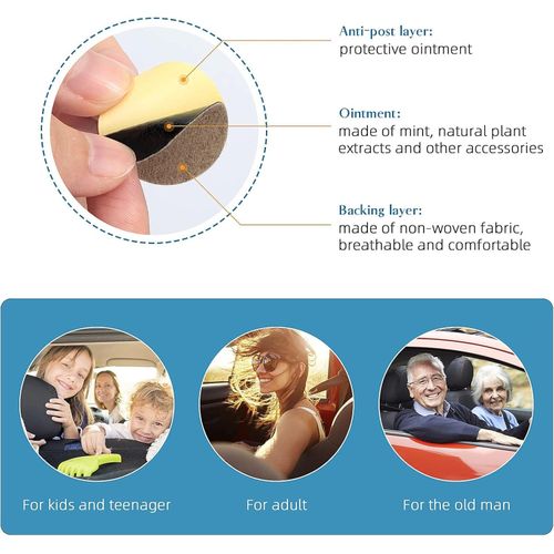 Motion Sickness Patches, 36 Pcs Sea Sickness Patch Relieve Vomiting Nausea, Sea Sickness Patches for Cruise, Car, Ships, Airplanes Relieve Vertigo Resulted can be used behind the ear and on the navel