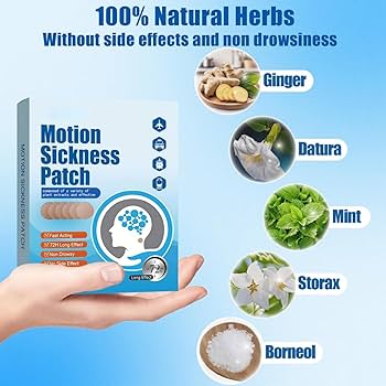Motion Sickness Patches, 36 Pcs Sea Sickness Patch Relieve Vomiting Nausea, Sea Sickness Patches for Cruise, Car, Ships, Airplanes Relieve Vertigo Resulted can be used behind the ear and on the navel