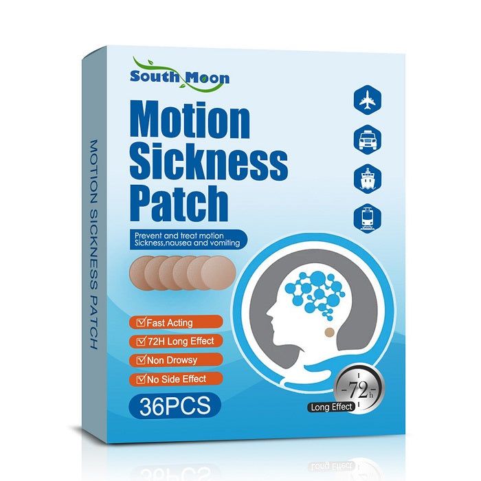 Motion Sickness Patches, 36 Pcs Sea Sickness Patch Relieve Vomiting Nausea, Sea Sickness Patches for Cruise, Car, Ships, Airplanes Relieve Vertigo Resulted can be used behind the ear and on the navel