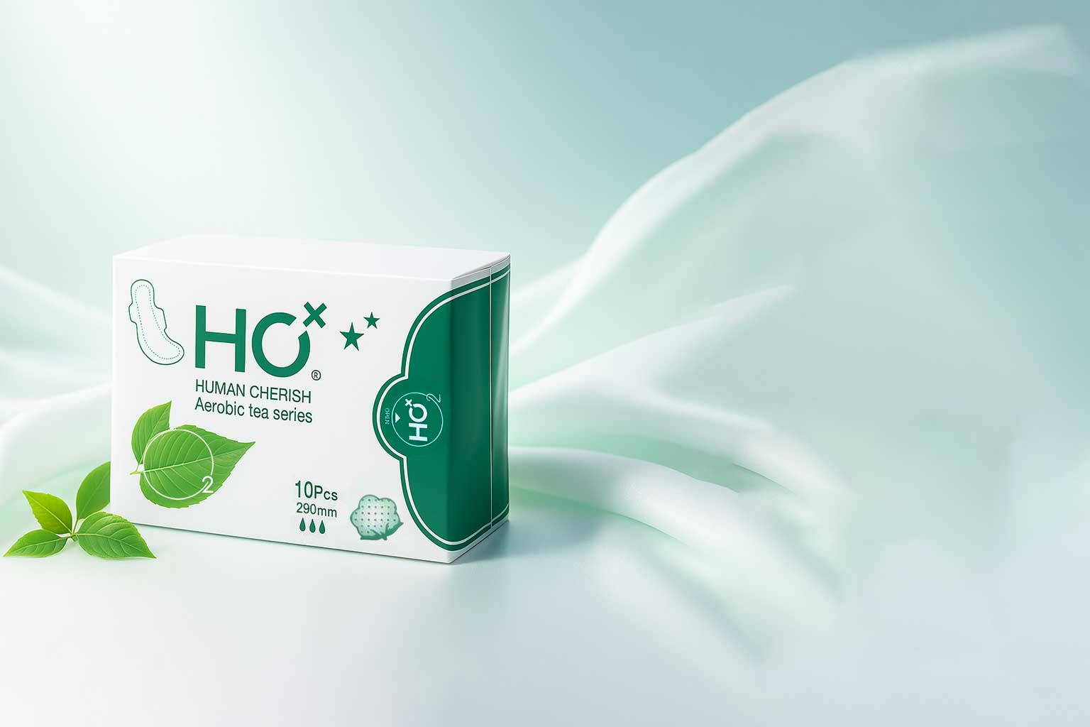 Human Cherish HC Pads Aerobic Tea Sanitary Towels (338 mm) are made from a breathable material, ensuring that your skin stays dry and comfortable throughout your menstrual cycle.
