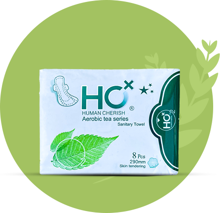 Human Cherish HC Pads Aerobic Tea Sanitary Towels (338 mm) are made from a breathable material, ensuring that your skin stays dry and comfortable throughout your menstrual cycle.
