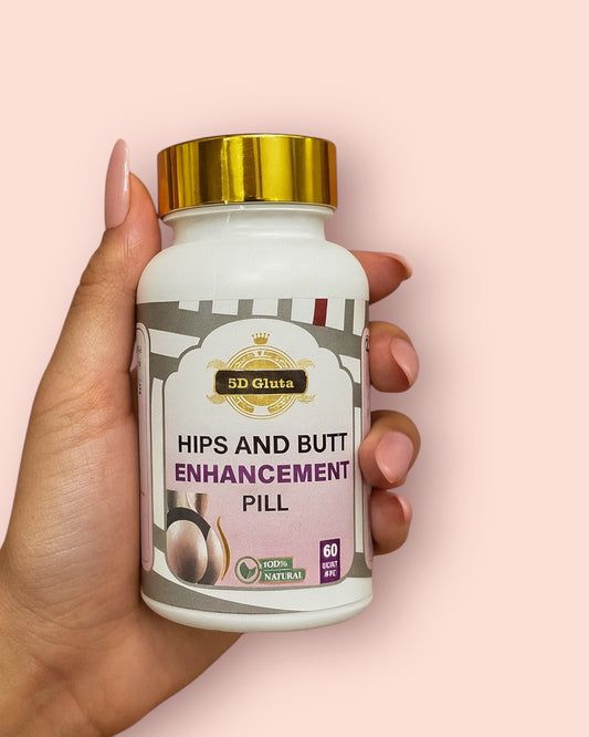 5d Gluta Hips and Butt Enhancement Pills Sexy Plump Firming Booster Firmer Buttocks Enlarge Pills Hip up Big Butt Capsules  is marketed as a dietary supplement for body shaping and skin support.