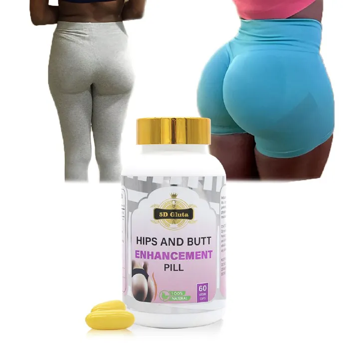 5d Gluta Hips and Butt Enhancement Pills Sexy Plump Firming Booster Firmer Buttocks Enlarge Pills Hip up Big Butt Capsules  is marketed as a dietary supplement for body shaping and skin support.