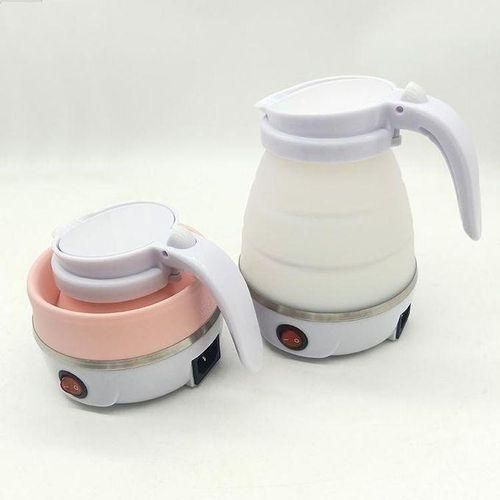 Foldable Portable Electric Kettle With Silicone Body And Stainless Steel Heating Base,Mini Folding Electric Water Boiler,Silicone Portable Kettle,Travel Tea Kettle,Compact Electric Kettle.