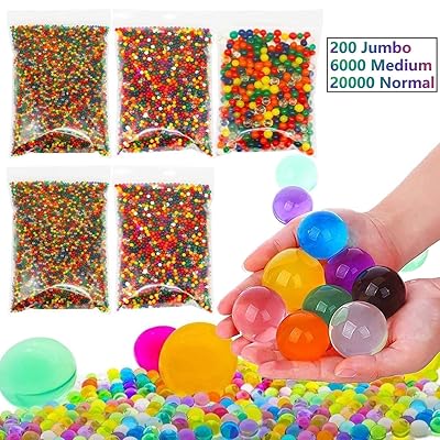 10,000 Pieces Hydrogel Water Beads expand in water to create attractive decorative fillers for flower vases, party arrangements, wedding displays and indoor plant setups.Suitable for vases, jars etc .