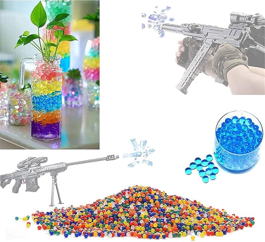 10,000 Pieces Hydrogel Water Beads expand in water to create attractive decorative fillers for flower vases, party arrangements, wedding displays and indoor plant setups.Suitable for vases, jars etc .