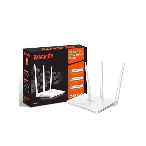 tenda F3 300Mbps Wireless WiFi Router this Wi-Fi router offers strong wireless coverage, intelligent bandwidth management, and enhanced security features to keep your devices protected.