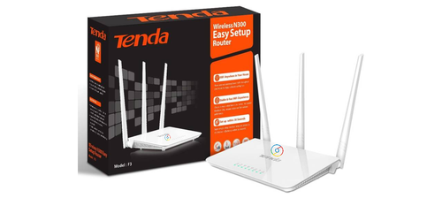 tenda F3 300Mbps Wireless WiFi Router this Wi-Fi router offers strong wireless coverage, intelligent bandwidth management, and enhanced security features to keep your devices protected.