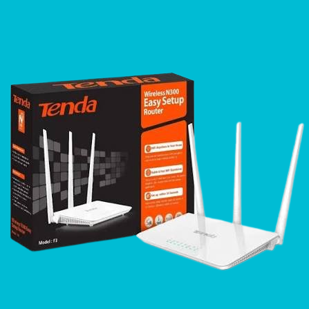 tenda F3 300Mbps Wireless WiFi Router this Wi-Fi router offers strong wireless coverage, intelligent bandwidth management, and enhanced security features to keep your devices protected.