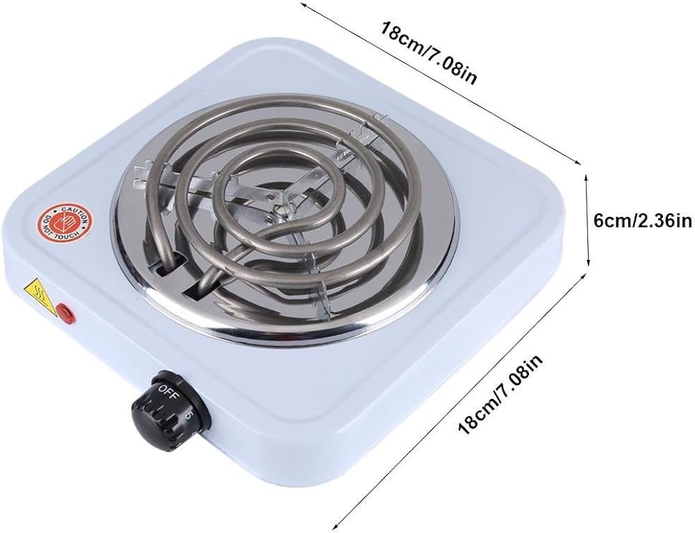 Single Coil Electric Hotplate,BSD-1010B Portable 1000W Electric Hot Plate Cooker - Single Burner it's designed for quick heating and even distribution, ensuring your meals are cooked to perfection.
