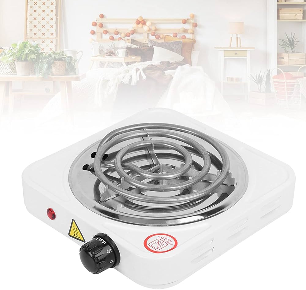Single Coil Electric Hotplate,BSD-1010B Portable 1000W Electric Hot Plate Cooker - Single Burner it's designed for quick heating and even distribution, ensuring your meals are cooked to perfection.