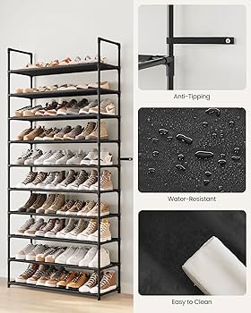 8-Layer Shoe Rack Organizer – Multi-Tier Space Saving Shoe Storage Shelf for Home & Office multi-tier shoe storage shelf provides ample space to neatly arrange sneakers, heels, flats, sandals etc.