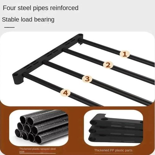 8-Layer Shoe Rack Organizer – Multi-Tier Space Saving Shoe Storage Shelf for Home & Office multi-tier shoe storage shelf provides ample space to neatly arrange sneakers, heels, flats, sandals etc.