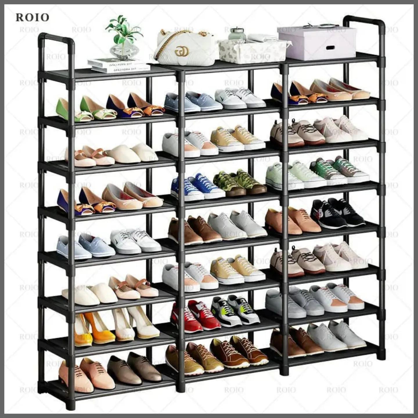 8-Layer Shoe Rack Organizer – Multi-Tier Space Saving Shoe Storage Shelf for Home & Office multi-tier shoe storage shelf provides ample space to neatly arrange sneakers, heels, flats, sandals etc.