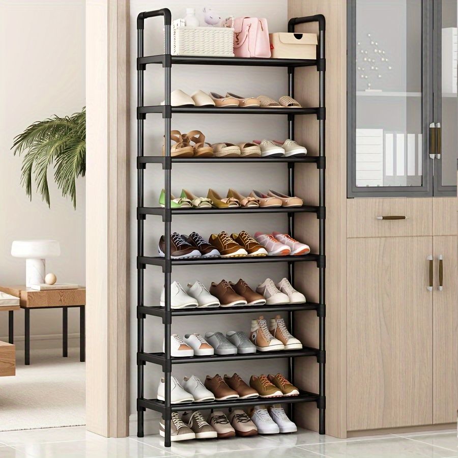 8-Layer Shoe Rack Organizer – Multi-Tier Space Saving Shoe Storage Shelf for Home & Office multi-tier shoe storage shelf provides ample space to neatly arrange sneakers, heels, flats, sandals etc.