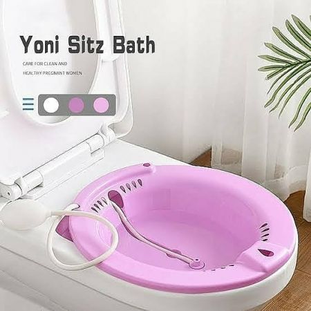 Yoni Steam Seat Steaming Sprayer Clean Seat Sitz Bath Bidet Basin Female Soak Flusher Kit Purple provides soothing relief and comfort for postpartum recovery, hemorrhoids, and personal hygiene.