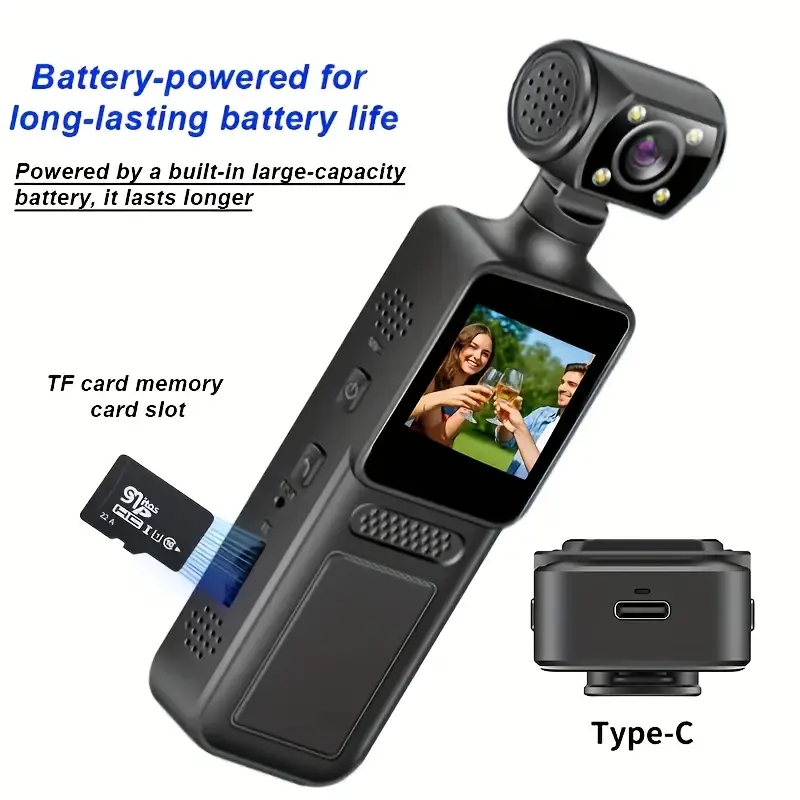 FHD Security Body Camera With Motion Detection, Noise Reduction, And WiFi Connectivity – 2MP Mini Cam this wearable body cam includes infrared night vision for clear footage in low light, motion .