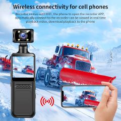 FHD Security Body Camera With Motion Detection, Noise Reduction, And WiFi Connectivity – 2MP Mini Cam this wearable body cam includes infrared night vision for clear footage in low light, motion .