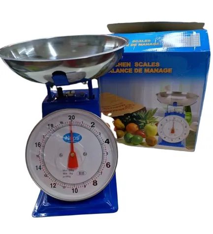 20kgs kitchen balance scale It features a clear, graduated display for accurate readings and a top loop and bottom hook for convenient use.is a reliable and easy-to-use mechanical weighing tool design