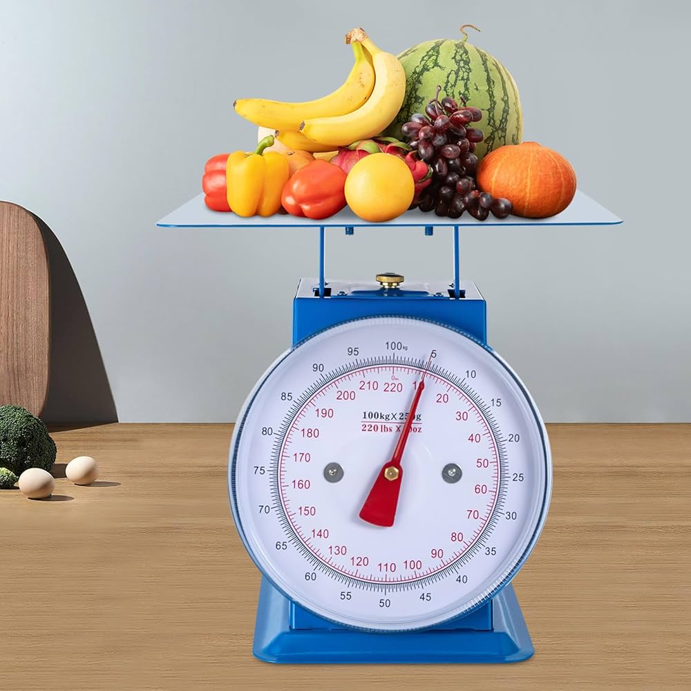 20kgs kitchen balance scale It features a clear, graduated display for accurate readings and a top loop and bottom hook for convenient use.is a reliable and easy-to-use mechanical weighing tool design