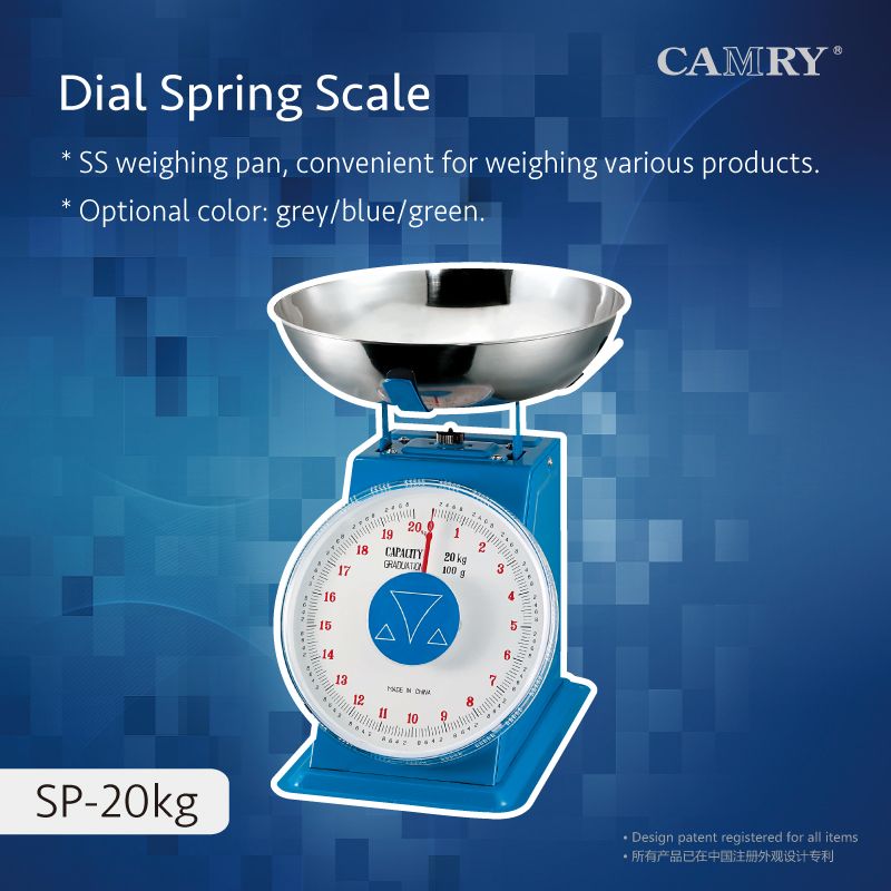20kgs kitchen balance scale It features a clear, graduated display for accurate readings and a top loop and bottom hook for convenient use.is a reliable and easy-to-use mechanical weighing tool design
