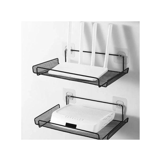 WiFi Router Shelf Wall Mount Shelf WiFi Router Storage Holder For TV Box Set Top Box TV Accessories helps organize cables, save desk space, and can even improve your signal by elevating the device.