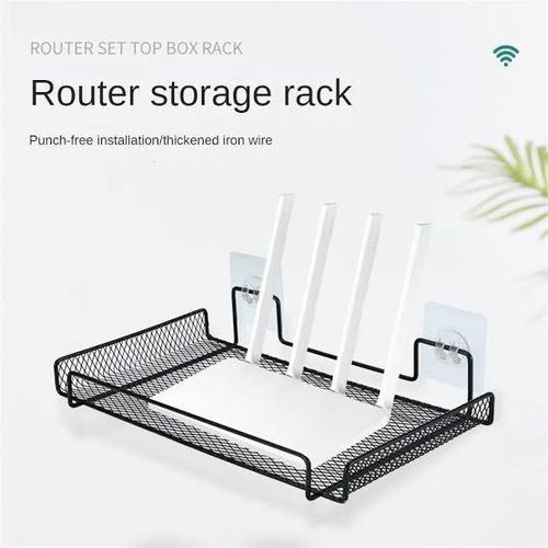 WiFi Router Shelf Wall Mount Shelf WiFi Router Storage Holder For TV Box Set Top Box TV Accessories helps organize cables, save desk space, and can even improve your signal by elevating the device.
