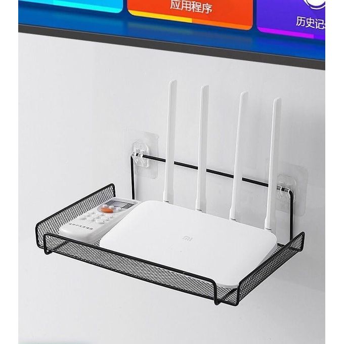 WiFi Router Shelf Wall Mount Shelf WiFi Router Storage Holder For TV Box Set Top Box TV Accessories helps organize cables, save desk space, and can even improve your signal by elevating the device.