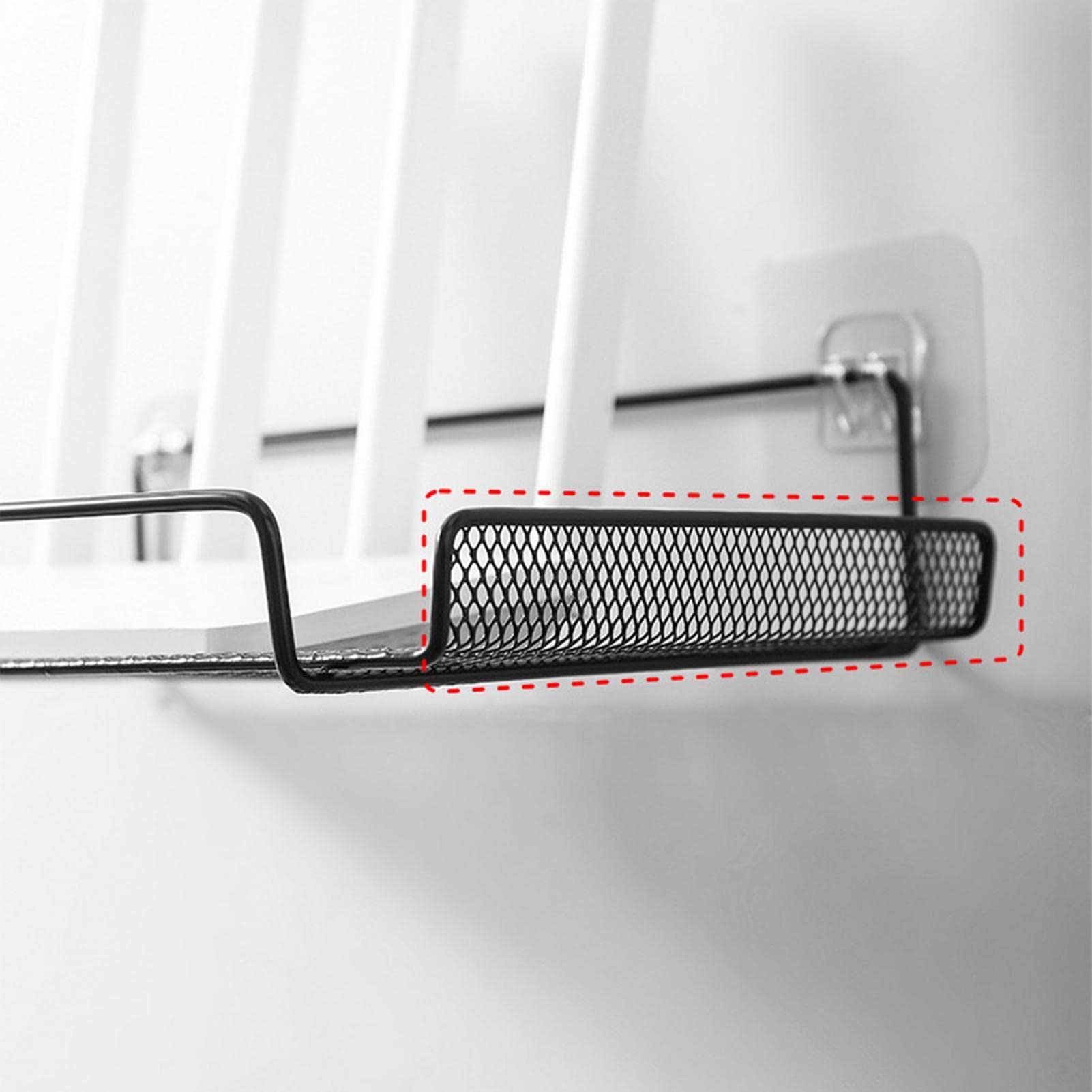 WiFi Router Shelf Wall Mount Shelf WiFi Router Storage Holder For TV Box Set Top Box TV Accessories helps organize cables, save desk space, and can even improve your signal by elevating the device.