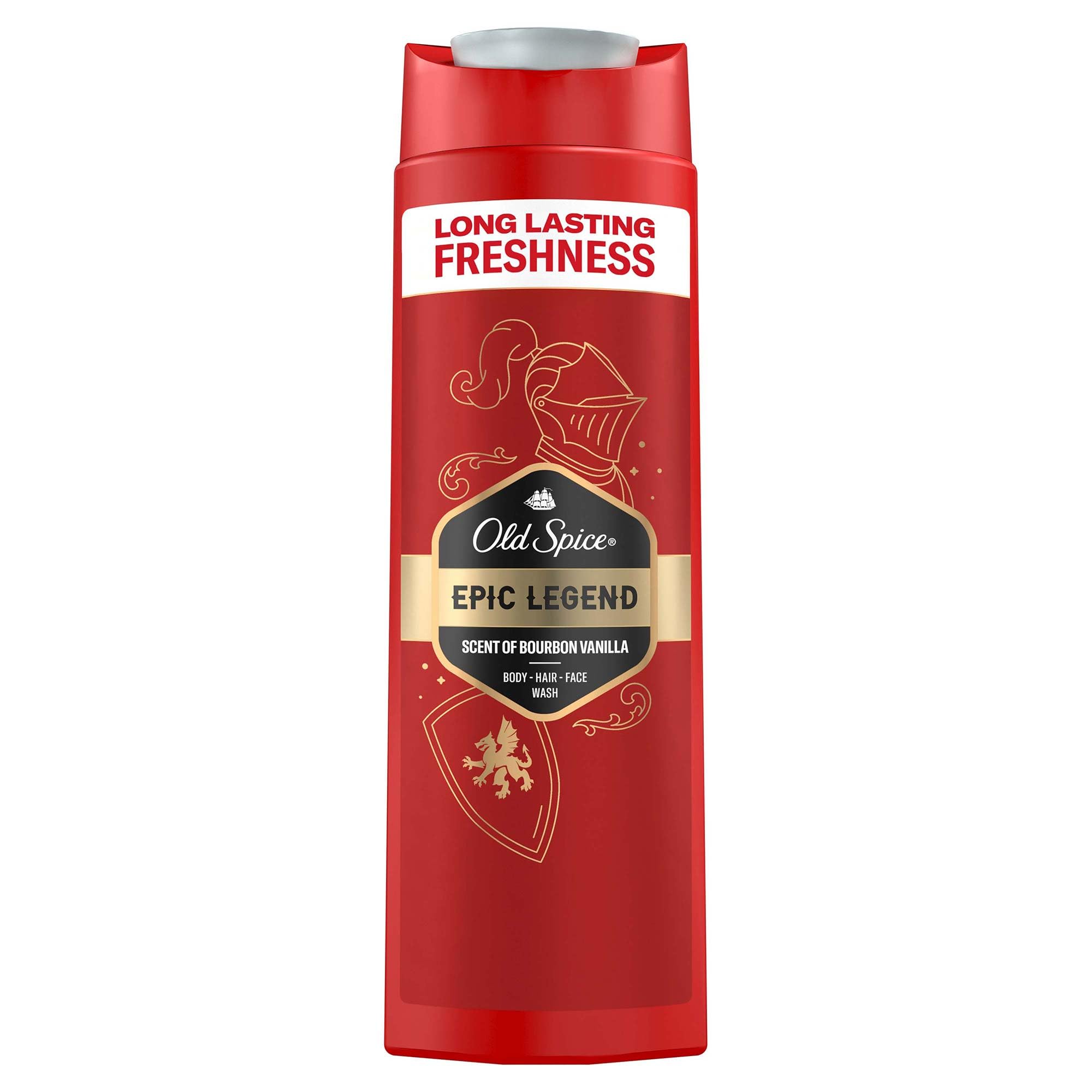 Old Spice Epic legend 3 in 1 shower gel 400ml.The fantastic scent of Old Spice makes us unforgettable, we practically become the centre of the universe