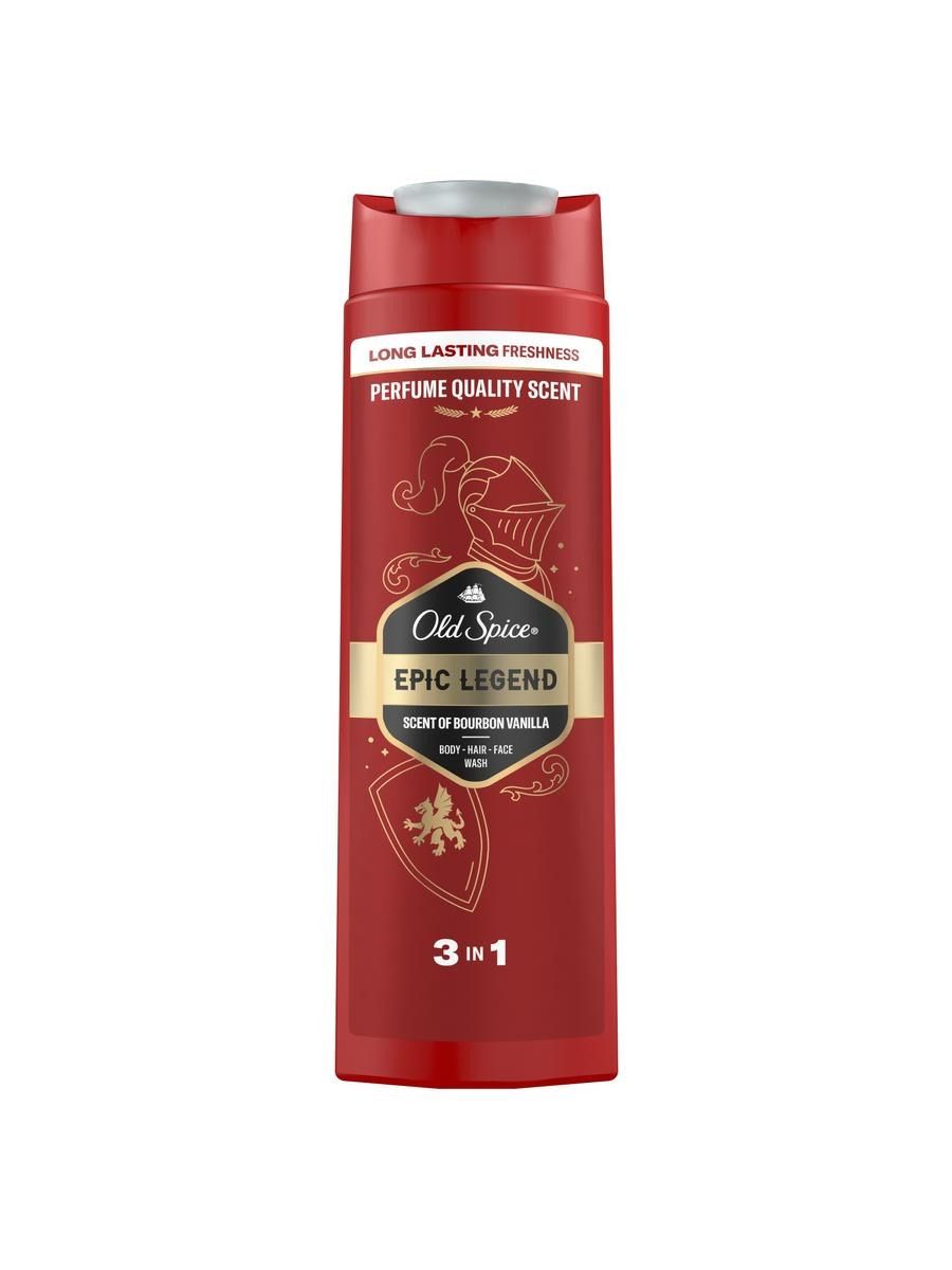 Old Spice Epic legend 3 in 1 shower gel 400ml.The fantastic scent of Old Spice makes us unforgettable, we practically become the centre of the universe