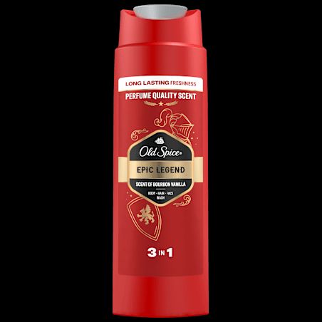 Old Spice Epic legend 3 in 1 shower gel 400ml.The fantastic scent of Old Spice makes us unforgettable, we practically become the centre of the universe