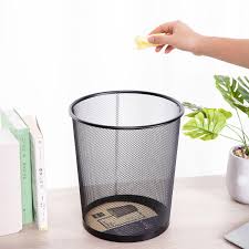 Dustbin Mesh Classy Black- (Small, Medium & Big).Suitable for disposing of dry wastepaper in living rooms, bathrooms, or workspaces. Lightweight, circular, tapered, and open-top design for ventilation
