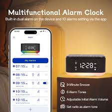 Kisonli G8 Bluetooth Alarm Clock Speaker. It includes an alarm clock, LCD display, hands-free calling via built-in microphone, FM radio, and supports USB, TF/SD card, and AUX inputs.