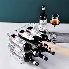 3 in 1 Wine Rack Stackable Wine Holder Kitchen Bottle Storage Rack Refrigerator Organizer Can Beer Wine Bottle Holder Rack Organizer  used to store red wine, canned beer, drink bottles, soda bottles.