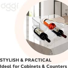 3 in 1 Wine Rack Stackable Wine Holder Kitchen Bottle Storage Rack Refrigerator Organizer Can Beer Wine Bottle Holder Rack Organizer  used to store red wine, canned beer, drink bottles, soda bottles.