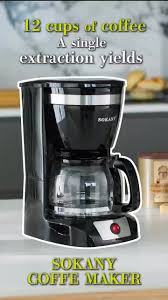 Sokany Coffee Maker SK-04045 drip coffee maker, a compact electric machine designed for home or office use. This 650W appliance features a 750ml water tank, typically suitable for brewing 6cups.