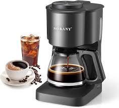 Sokany Coffee Maker SK-04045 drip coffee maker, a compact electric machine designed for home or office use. This 650W appliance features a 750ml water tank, typically suitable for brewing 6cups.