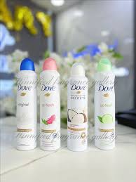 Dove deo spray pomegranate, 150ml Dove Antiperspirant Deodorant Sprays, primarily from the Go Fresh and Nourishing Secrets lines or providing long-lasting protection (up to 48 or 72 hours.