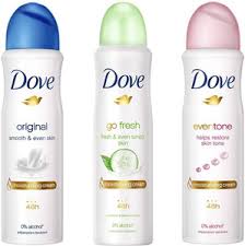 Dove deo spray pomegranate, 150ml Dove Antiperspirant Deodorant Sprays, primarily from the Go Fresh and Nourishing Secrets lines or providing long-lasting protection (up to 48 or 72 hours.