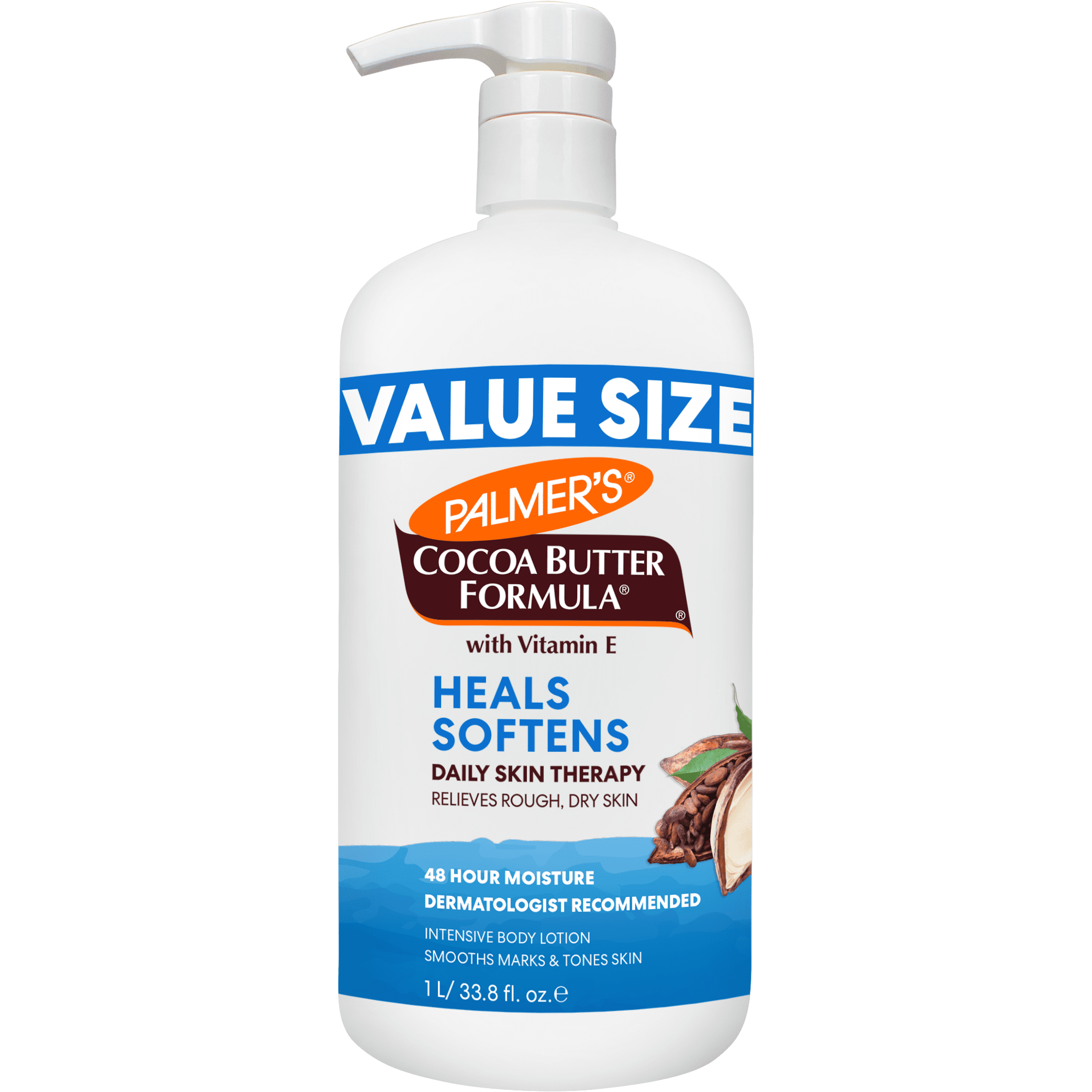 Palmer's Cocoa Butter Vitamin E Heals Softens Dry Skin Lotion (1L) is a luxurious,deeply moisturizing lotion designed to provide intense hydration and nourishment for dry skin Suitable for eczema