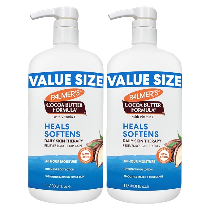 Palmer's Cocoa Butter Vitamin E Heals Softens Dry Skin Lotion (1L) is a luxurious,deeply moisturizing lotion designed to provide intense hydration and nourishment for dry skin Suitable for eczema