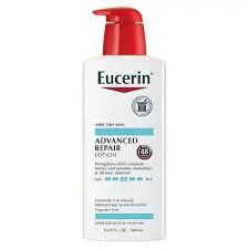 Eucerin Advanced Repair Lotion is a body moisturizer formulated for very dry skin,enriched with Ceramide 3 and Natural Moisturizing Factors to strengthen the skin's moisture barrier and provide hydrat