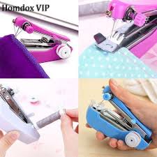 Mini Manual Handheld Sewing Machine Portable Stitching Tool for Travel and Quick Repairs suitable for standard fabrics like clothing and curtains but may not adequate for heavy-duty materials complex.