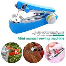 Mini Manual Handheld Sewing Machine Portable Stitching Tool for Travel and Quick Repairs suitable for standard fabrics like clothing and curtains but may not adequate for heavy-duty materials complex.